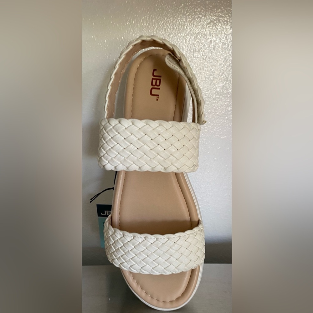 Women's Woven Cream Sandals